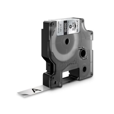DYMO TRAKA INDUSTRIJSKA POLIESTER 12MM CRNA/METALIK