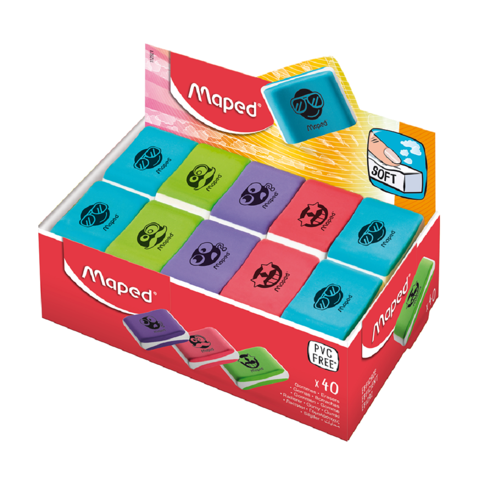 GUMICE ZA BRISANJE MAPED M112911 SOFT COLOUR SMILEY