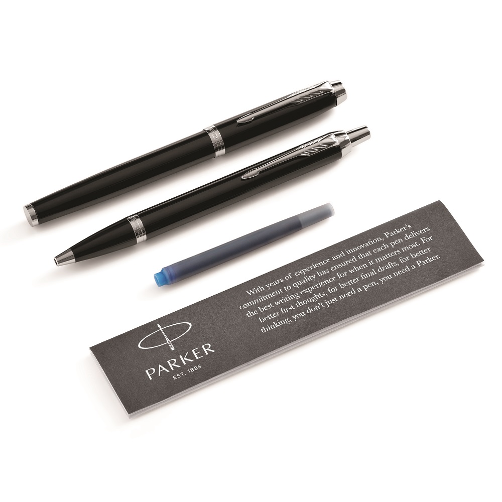 PARKER poklon SET Royal IM Black CT - Hemijska olovka + Nalivpero - Слика 4