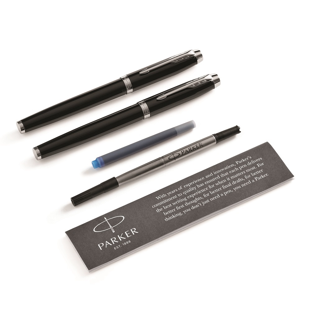PARKER poklon SET Royal IM Black CT - Nalivpero + Roler - Слика 4