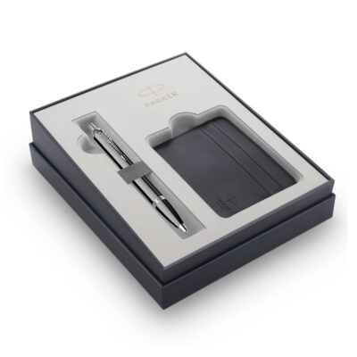 Parker poklon SET Royal Im Black CT - Hemijska olovka + Futrola za platne kartice