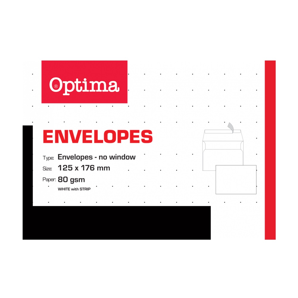 OPTIMA koverte 12x18 bez prozora 500 kom.