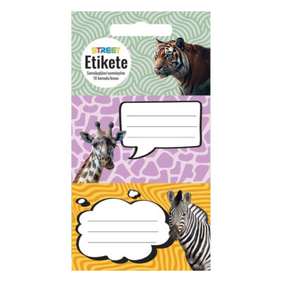 STREET Nalepnice za sveske ANIMALS WILD
