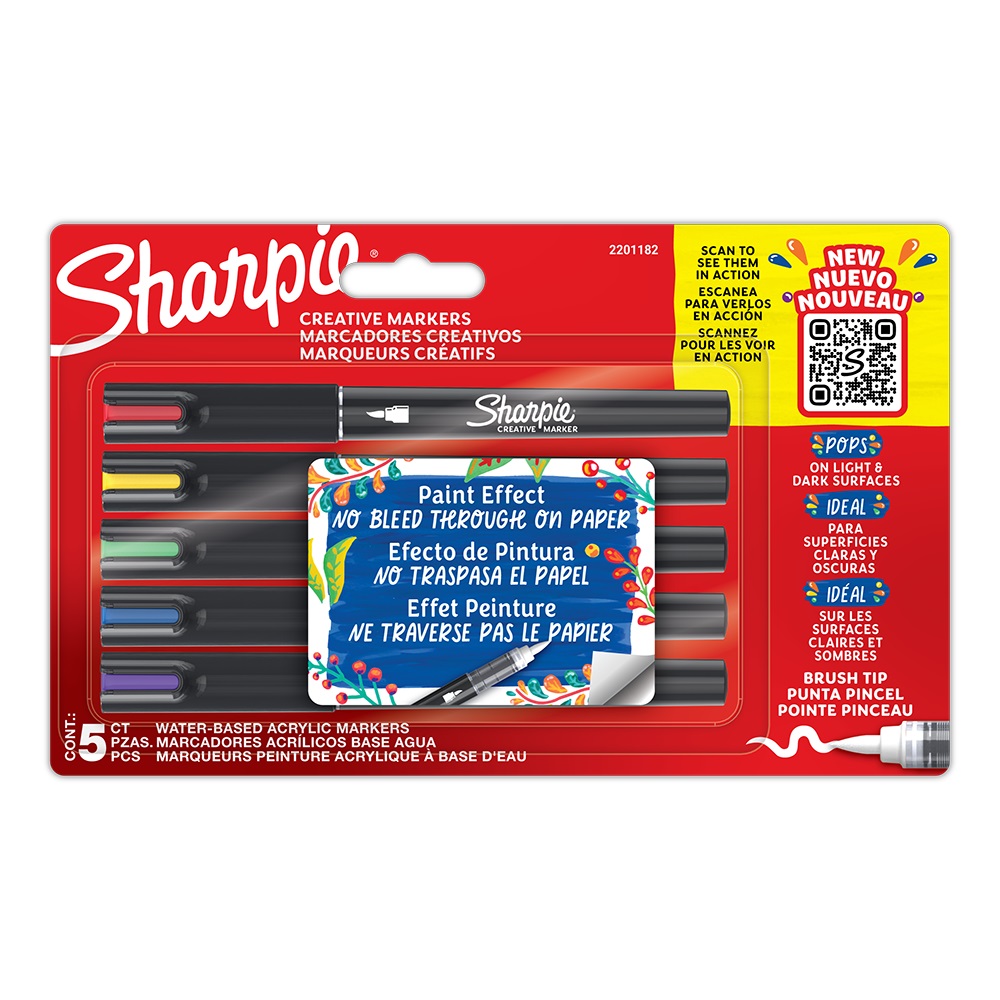 SHARPIE AKRILNI MARKER SET 1/5 ČETKICA VRH