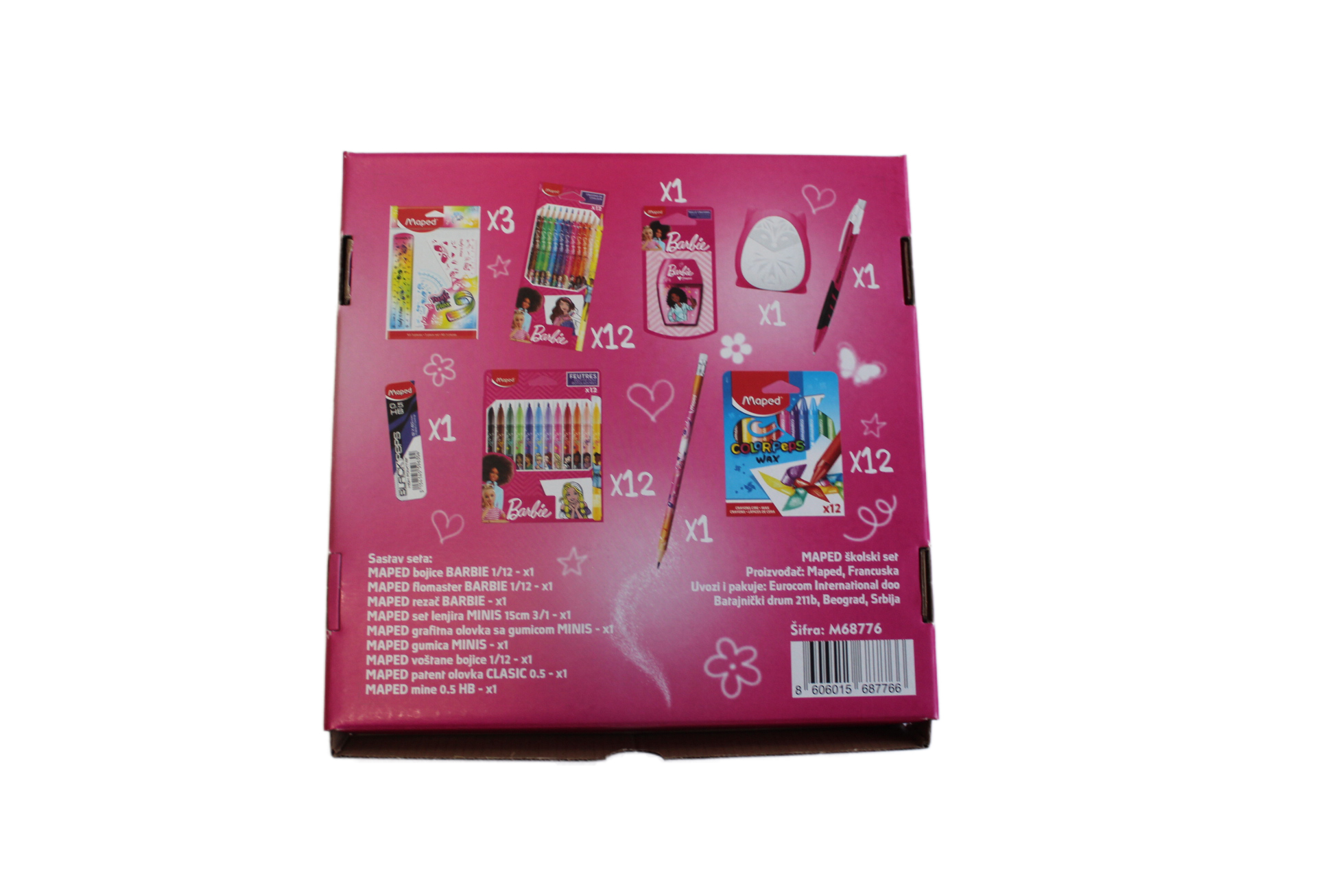 MAPED skolski set Barbie